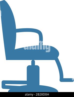 Icona sedia parrucchiere. Elemento creativo piatto dalla collezione di icone barbiere. Icona colorata sedia parrucchiere per modelli, web design e software Illustrazione Vettoriale