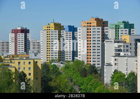 Hochhäuser, Magistratsweg Und Obstallee, Obstallee-Siedlung Und Rudolf-Wissel-Siedlung, Staaken, Spandau, Berlin, Deutschland Foto Stock