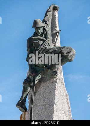 Gruppo Guide Alpin - Monumento alle Guide Alpine, Madonna di Campiglio, Italia Foto Stock