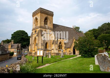 Chiesa Di San Barnaba, Snowshill, Gloucestershire, Cotswolds, Inghilterra Foto Stock