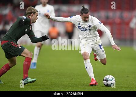 Copenaghen, Danimarca. 1st Mar, 2020. Bryan Oviedo, FC Copenhagen durante la Superleague soccer tra il FC Copenhagen e l'AAB a Telia Parken, Copenhagen, Danimarca. Credito: Lars Moeller/Zuma Wire/Alamy Live News Foto Stock