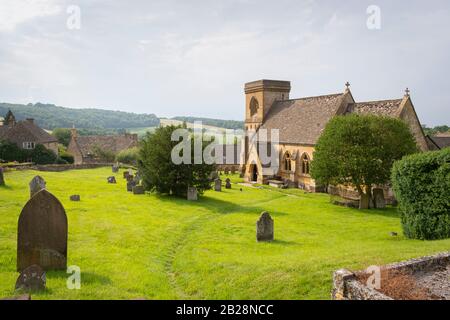 Chiesa Di San Barnaba, Snowshill, Gloucestershire, Cotswolds, Inghilterra Foto Stock