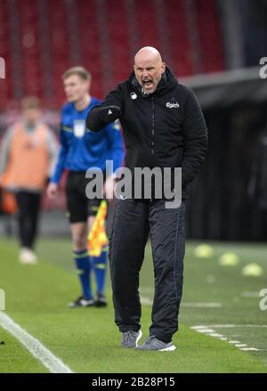 Copenaghen, Danimarca. 1st Mar, 2020. Teamcoach StÃÂ¥le Solbakken, FC Copenhagen durante la Superleague soccer tra il FC Copenhagen e l'AAB a Telia Parken, Copenaghen, Danimarca. Credito: Lars Moeller/Zuma Wire/Alamy Live News Foto Stock