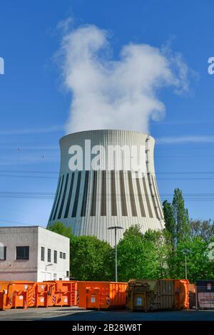 Kühlturm, Kraftwerk Reuter West, Siemensstadt, Spandau, Berlin, Deutschland Foto Stock