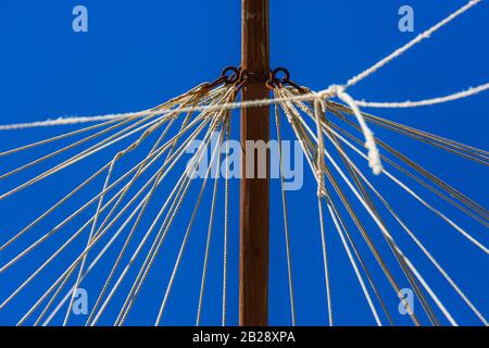 Mulino a vento tradizionale e storico Sa Planeta, Molí de Sa Planeta, nella città di Andratx, Maiorca, Isole Baleari, Spagna, Europa Foto Stock