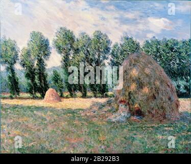 Haystacks (1885) Pittura di Claude Monet - Altissima risoluzione e qualità dell'immagine Foto Stock