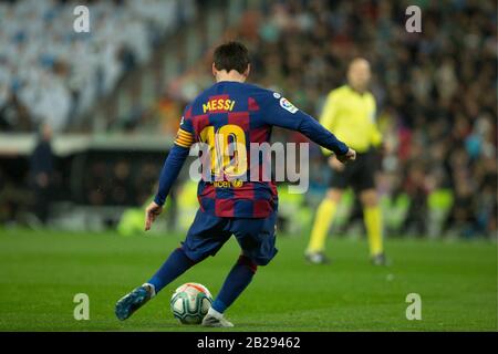 Madrid, Spagna. 01st Mar, 2020. DURANTE LA PARTITA REAL MADRID CONTRO FC BARCELONA ALLO STADIO SANTIAGO BERNABEU. Domenica, 1 MARZO 2020 Credit: Cordon PRESS/Alamy Live News Foto Stock