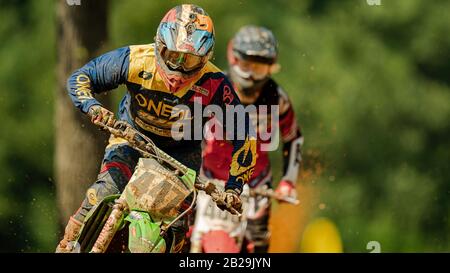 Campione Di Motocross Foto Stock