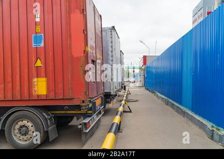 Trasporto di container di carico. Foto Stock