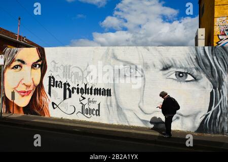 Graffiti sul muro di Melbourne, Australia Foto Stock