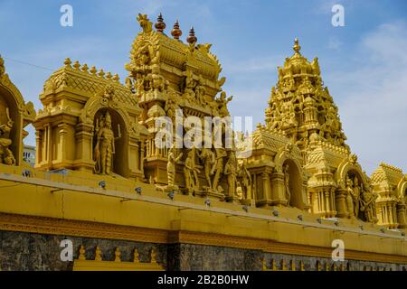 Particolare del Tempio di Sri Sivaraja Vinayagar a Colombo, Sri Lanka. Foto Stock