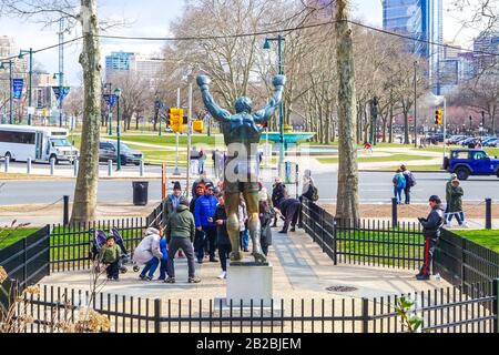 Statua Rocciosa, Philadelphia, Pennsylvania Foto Stock