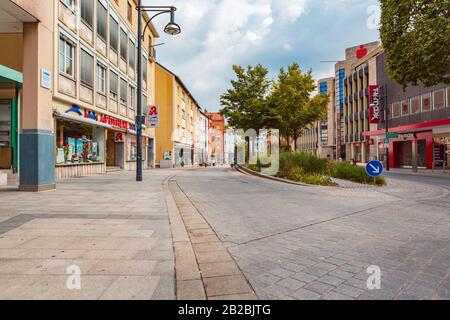 SCHWEINFURT, Germania - circa agosto, 2018: il paesaggio urbano di Schweinfurt in Germania Foto Stock