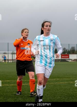 North Lanarkshire, Scozia, Regno Unito. 1st Marzo 2020: Campionato swf South League match tra Gartcairn Womens / Edinburgh Caledonia Women. Foto Stock