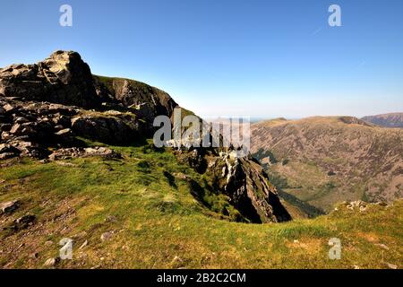 Si affaccia sulla Ennerdale Valley da Pillar Foto Stock