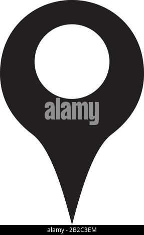 Modello icona vettore di posizione colore nero modificabile. Icona del vettore di posizione simbolo dell'icona del segno di Infinito immagine del vettore piatto per la progettazione grafica e web Illustrazione Vettoriale