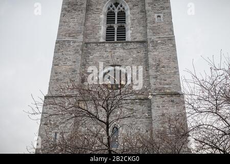 Dettaglio architettonico della Cattedrale di San Patrizio, Dublino Irlanda. Foto Stock