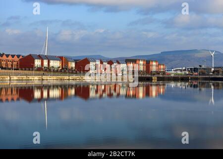 Port Tennant Swansea West Glamorgan Wales Foto Stock