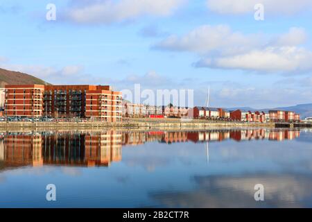 Port Tennant Swansea West Glamorgan Wales Foto Stock