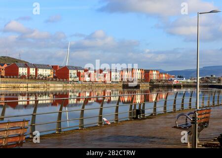 Port Tennant Swansea West Glamorgan Wales Foto Stock