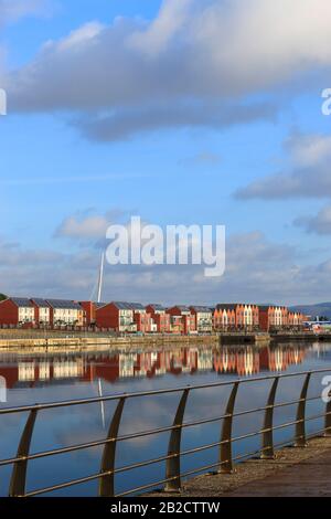 Port Tennant Swansea West Glamorgan Wales Foto Stock