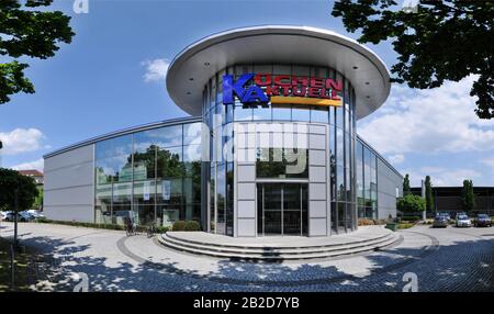 Kuechen Aktuell, Schoeneberger Strasse, Tempelhof di Berlino, Deutschland Foto Stock