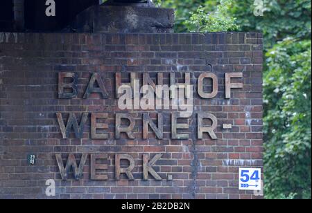 Siemensbahn, Wernerwerk, Siemensdamm, Siemensstadt Berlino, Deutschland Foto Stock