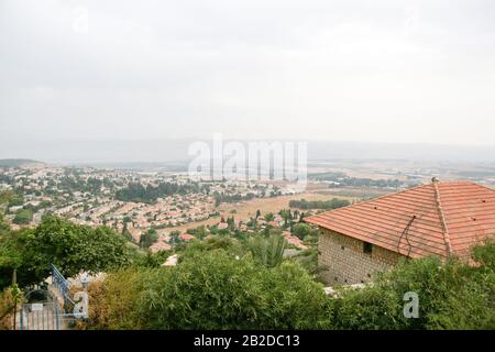 Israele Nord galilea città Rosh Pina paesaggio vista Foto Stock