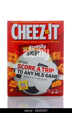 Irvine, CALIF - 12 SETTEMBRE 2018: Cheeze-It Extra Toasty Cracker distribuiti da Kellogg. Foto Stock