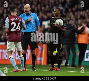 RAHEEM STERLING, FREDERIC GUILBERT, ASTON VILLA V MANCHESTER CITY FC CARABAO CUP FINALE 2020, 2020 Foto Stock