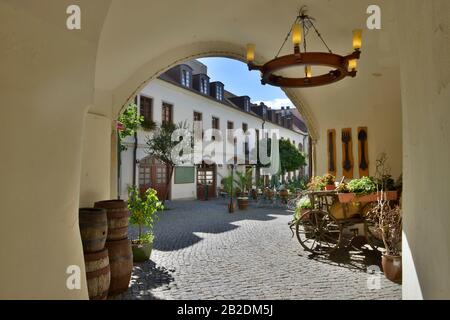 Hotel Brauhaus, Collegienstrasse, Lutherstadt Wittenberg, Sachsen-Anhalt, Deutschland Foto Stock