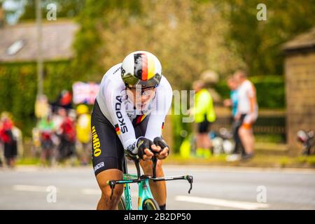 Jonathan Castroviejo nel 2019 UCI World Championships Men's Time Trial, Harrogate, Inghilterra Foto Stock