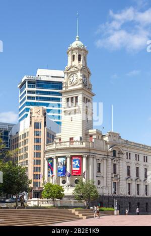 Storico Municipio Di Auckland, Piazza Aotea, Queen Street, Centro Città, Auckland, Auckland Regione, Nuova Zelanda Foto Stock