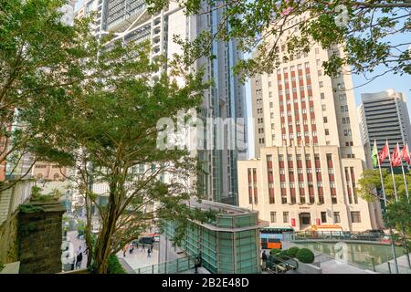 Hong KONG, CINA - CIRCA GENNAIO 2019: Vista di Hong Kong di giorno. Foto Stock