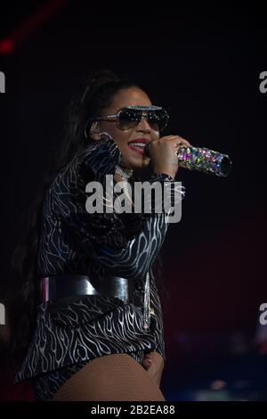 Ashanti AKA Shequoiya Douglas, suona dal vivo all'Hammersmith Apollo. 31.01.20 Con: Ashanti Dove: Londra, Regno Unito Quando: 31 Jan 2020 Credit: Wenn.com Foto Stock