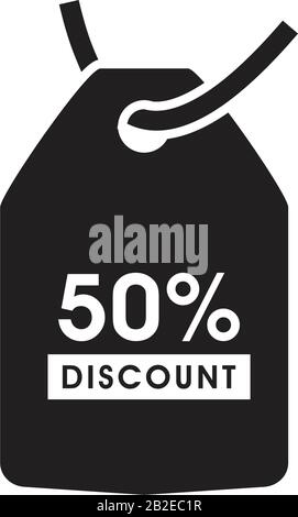 Percentuale di sconto icona modello nero colore modificabile. Percentuale di sconto icona simbolo vettore piatto illustrazione per grafica e web design. Illustrazione Vettoriale