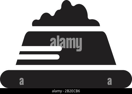 Ciotola per il modello di icona animale colore nero modificabile. Ciotola per simbolo icona animale immagine vettoriale piatta per disegno grafico e web. Illustrazione Vettoriale