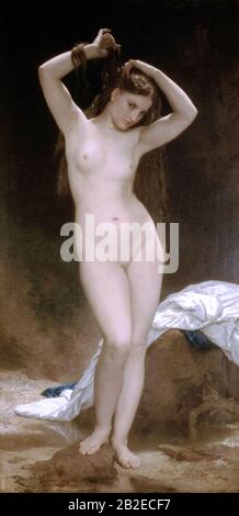 Bather (1870) Pittura accademica francese di William-Adolphe Bouguereau - immagine Ad altissima risoluzione e qualità Foto Stock