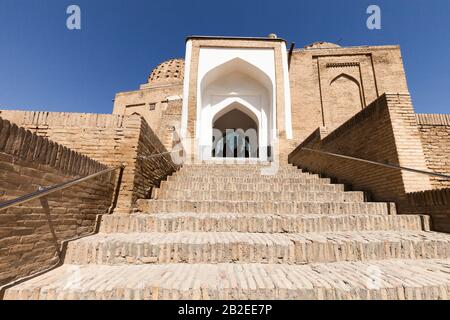 Ingresso alla necropoli di Shah-i-Zinda, alle Tombe di Shahi Zinda, Samarcanda, Uzbekistan, Asia centrale, Asia Foto Stock