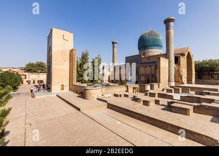 Mausoleo di Gur-e-Amir, Gur-Emir, Samarcanda, Uzbekistan, Asia centrale, Asia Foto Stock