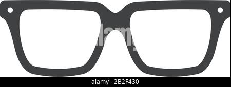 Icona occhiali modello nero colore modificabile. Simbolo icona occhiali immagine vettoriale piatta per disegno grafico e web. Illustrazione Vettoriale