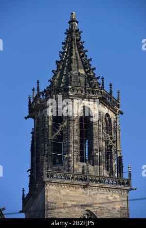 Kirchturm, Magdeburger Dom, Am Dom, di Magdeburgo, Sachsen-Anhalt, Deutschland Foto Stock