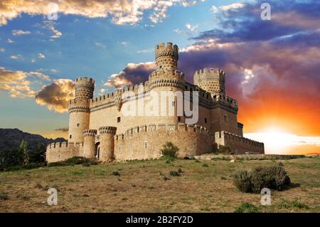 Vecchio Castello in span - Manzanares Foto Stock