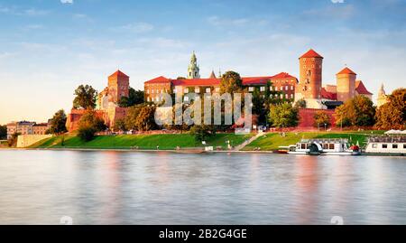 Il castello di Wawel a Cracovia, Polonia Foto Stock