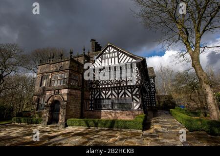 Bolton, Lancashire, 02 Marzo 2020. Hall i'th' Wood Museum, Bolton. La famiglia di Samuel Crompton vi si è depositata ed è qui che ha inventato le mu rotanti Foto Stock