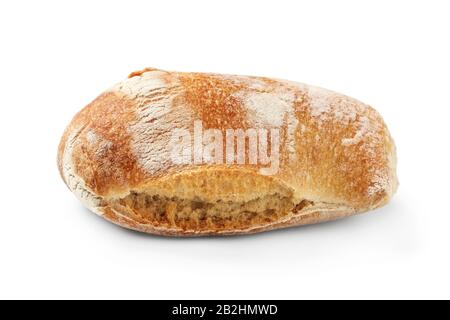 Panino di segale isolato su bianco Foto Stock