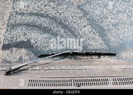 Scudo Coperto Da Ash Banos De Agua Santa Tungurahua Vulcanico Foto Stock