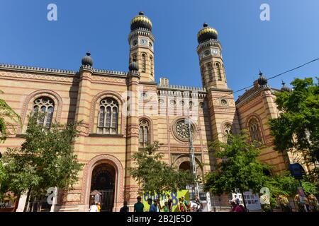 Grosse, Sinagoga Dohany Strasse, Budapest, Ungarn Foto Stock