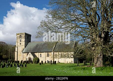 St Mary's Church, nel villaggio di Kirkburn, East Yorkshire, Inghilterra, Regno Unito Foto Stock