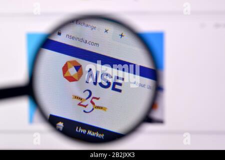 NY, USA - 29 FEBBRAIO 2020: Homepage del sito web nse india sul display di PC, url - nseindia.com. Foto Stock